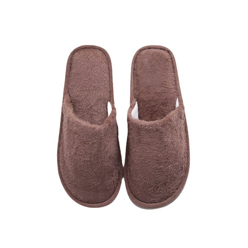New plush indoor home autumn and winter wooden floor warm EVA moon cotton slippers Cixi men and women couples