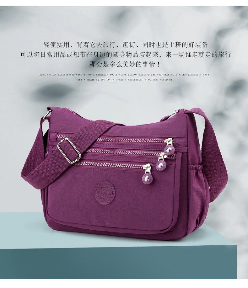 Nylon Cloth Multi-Layer Shoulder Bag Lightweight Simple Casual Crossbody Bag 2025 New Large Capacity Mother's Money Bag