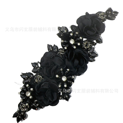 Rhinestone Flower Decoration Dress Wedding Dress