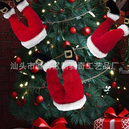 Cross-Border Christmas Tree Decorations, Plush Door Decorations, Santa Claus Elf Leg Inserts, Home Vase Inserts, Christmas Decorations