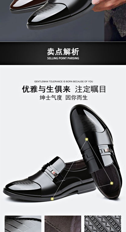 [100% cowhide] special clearance processing suit men's leather shoes thick bottom authentic cowhide shoes men's shoes dad shoes
