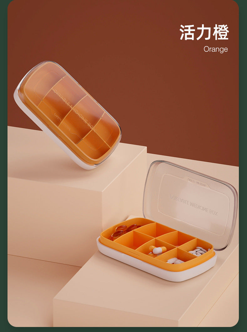 T5135 Portable Seven-Day Pill Box, One-Week Large-Capacity Storage Box, Sealed Pill Box, Portable Pill Dispenser