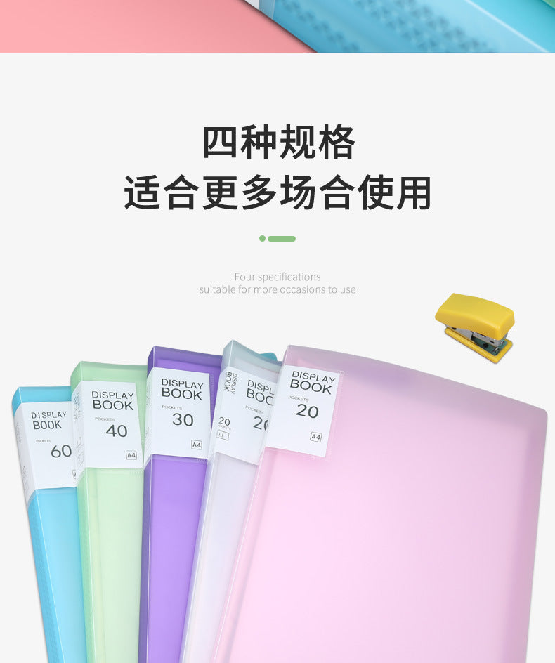 Transparent Multi-Layer Loose-Leaf A4 Folder Pp Student Certificate and Test Paper Storage Book File Folder for Pregnancy Check-Up and Music Score Storage