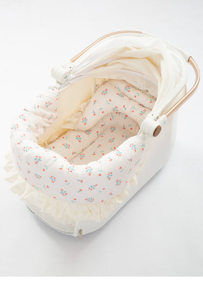 Fashionable Pet Stroller Edge Pad, Anti-Dirt Cover, Pillow, Cute Three-Piece Set, Universal for Cats and Dogs, Detachable and Washable, Wholesale