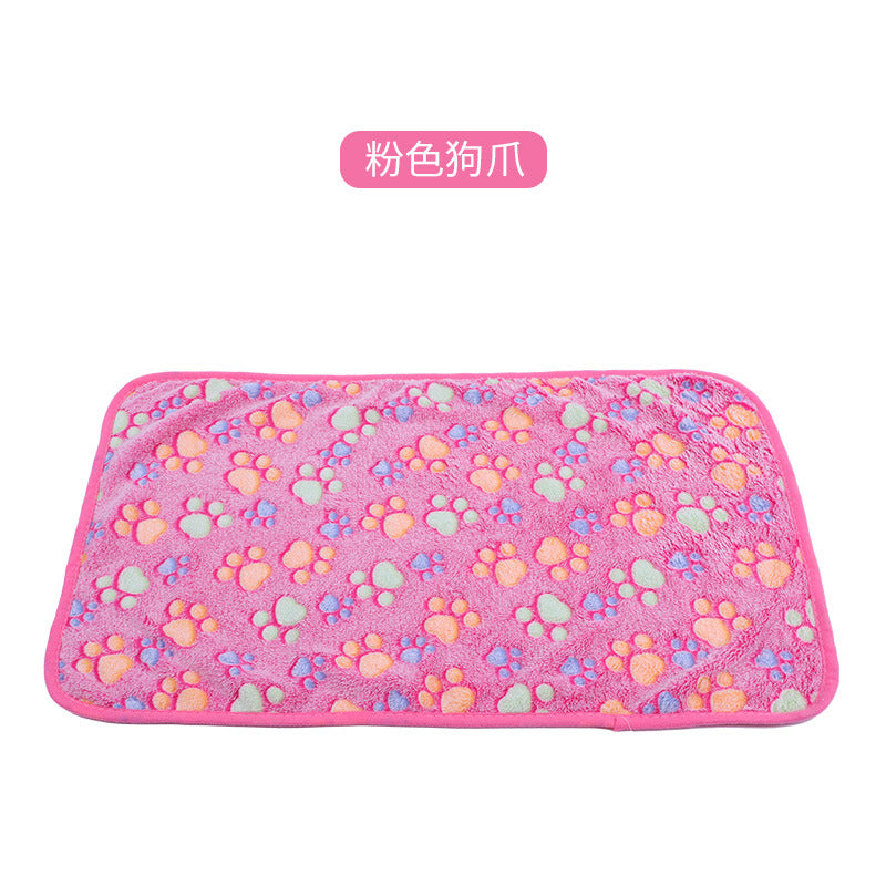 Cross-border pet blanket mat cat and dog flannel blanket autumn and winter warm blanket pet sleeping mat wholesale