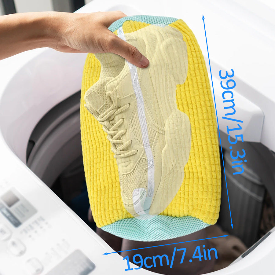 Shoe Washing Bag New Thickened Reusable Washing Machine Special Shoe Washing Bag Chenille Mesh Cleaning Bag