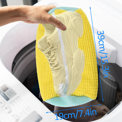 Shoe Washing Bag New Thickened Reusable Washing Machine Special Shoe Washing Bag Chenille Mesh Cleaning Bag