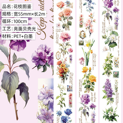 Original hand account tape shell light flower decoration handmade collage diy hand account material wholesale special material pet tape
