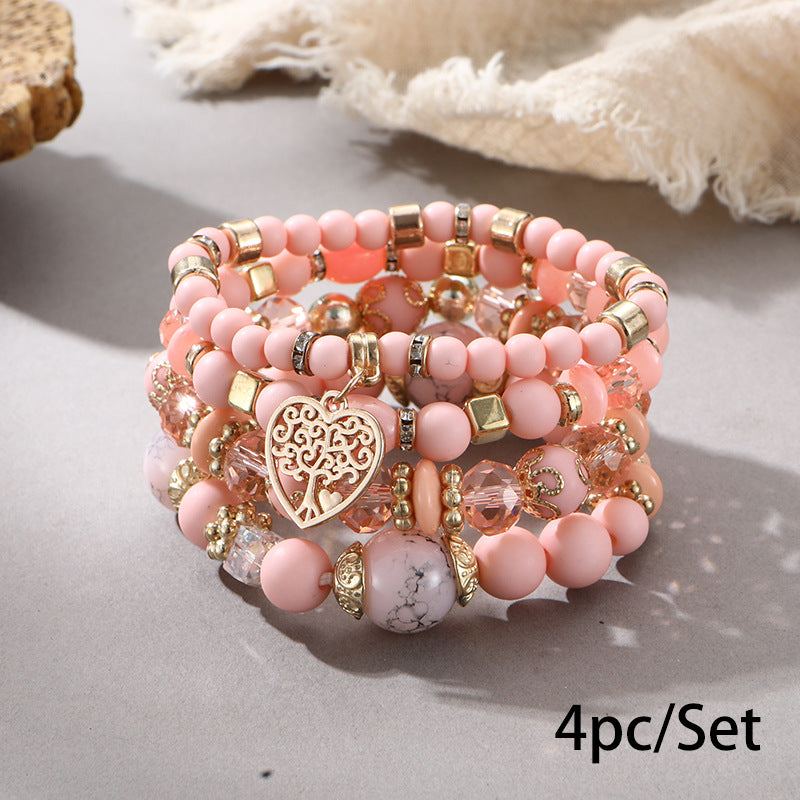 European and American Cross-Border Hot-Selling New Bohemian Bracelets Creative Tassel Multi-Layer Beaded Bracelets Fashion Jewelry