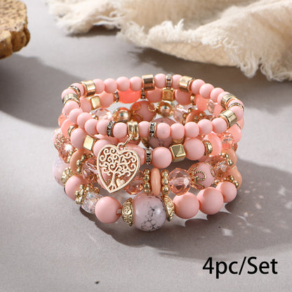 European and American Cross-Border Hot-Selling New Bohemian Bracelets Creative Tassel Multi-Layer Beaded Bracelets Fashion Jewelry