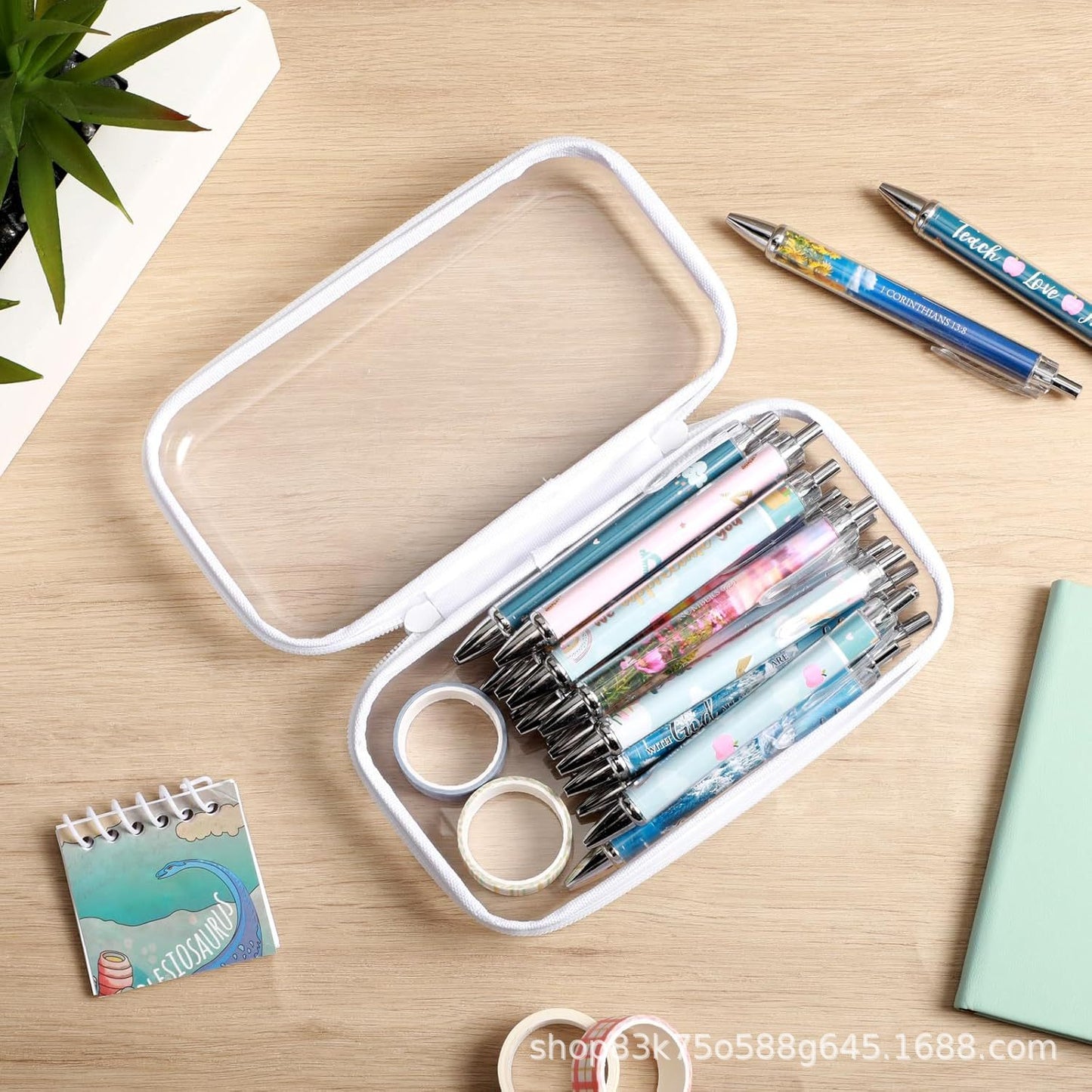 Cross-Border Popular Pet Box Travel Storage Bag Digital Stationery Toiletry Makeup Bag Small Transparent Box Portable