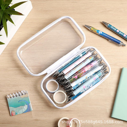 Cross-Border Popular Pet Box Travel Storage Bag Digital Stationery Toiletry Makeup Bag Small Transparent Box Portable