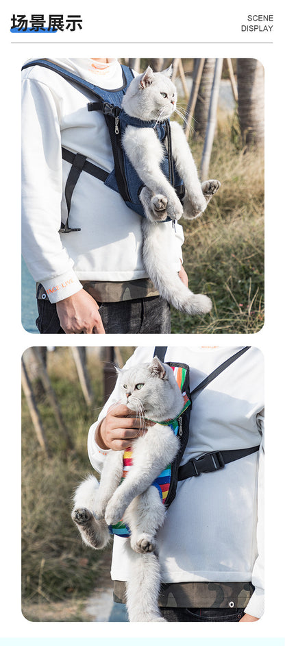 Amazon Dropshipping Pet Chest Bag, Portable Cat and Dog Pet Backpack, Oxford Cloth Pet Bag