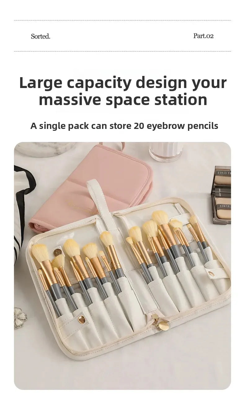 Beilian Makeup Brush Bag Handheld Large Capacity Makeup Brush Storage Bag Portable Tattoo Artist Tool Eyebrow Pencil Bag Wholesale