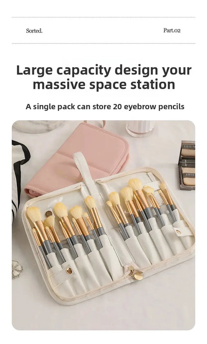 Beilian Makeup Brush Bag Handheld Large Capacity Makeup Brush Storage Bag Portable Tattoo Artist Tool Eyebrow Pencil Bag Wholesale