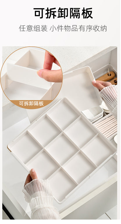 Built-in Partition Telescopic Cosmetic Lipstick Classification Dressing Table Deep Cabinet Partition Dormitory Drawer Inner Partition Storage Box