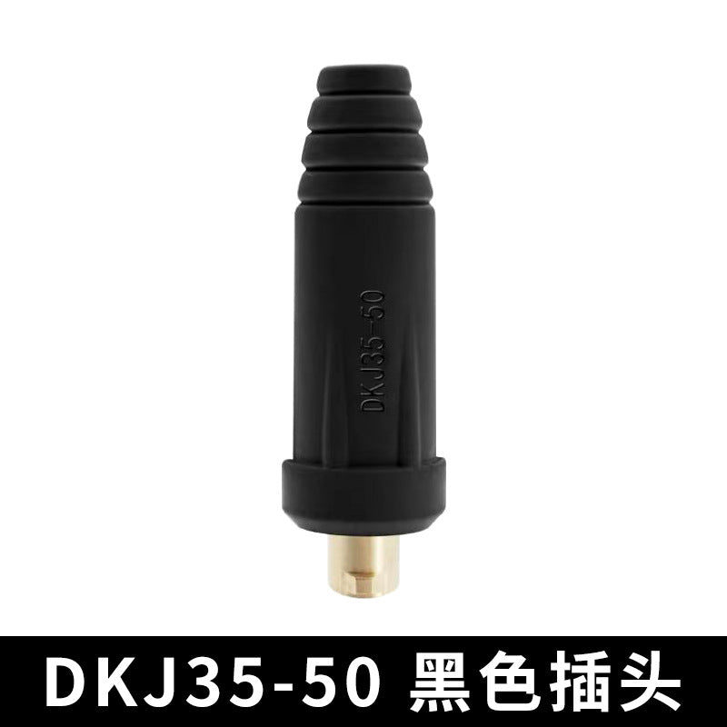 Welding Machine Quick Connector Dkj25-35-50-70 Square All-Copper European Quick-Plug Welding Head Cable Connector