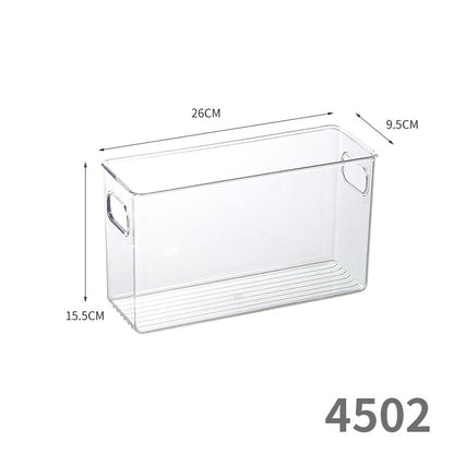 Storage Box PET Transparent Acrylic Rectangular Cosmetic Station Snack Kitchen Sundries Storage Box with Lid