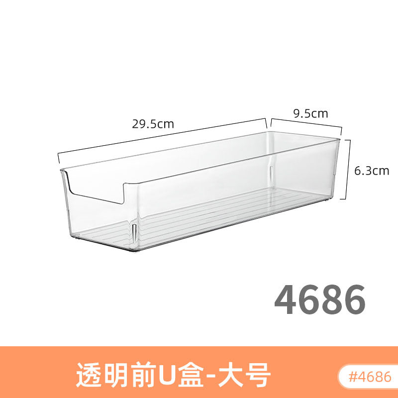 Storage Box PET Transparent Acrylic Rectangular Cosmetic Station Snack Kitchen Sundries Storage Box with Lid