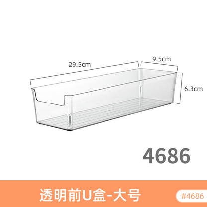 Storage Box PET Transparent Acrylic Rectangular Cosmetic Station Snack Kitchen Sundries Storage Box with Lid
