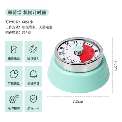 Export mechanical timer kitchen cooking timing reminder visual time management alarm clock countdown magnetic attraction