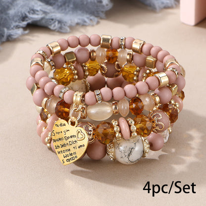 European and American Cross-Border Hot-Selling New Bohemian Bracelets Creative Tassel Multi-Layer Beaded Bracelets Fashion Jewelry