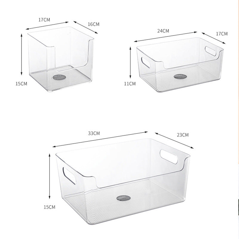 Simple Storage Box Transparent Acrylic Narrow Long Rectangular Mirror Cabinet Cosmetic Stationery Pen Kitchen Chopsticks Box