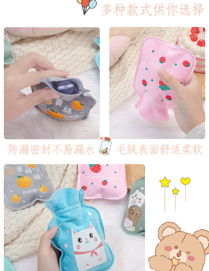 Hot Water Bag Water Filling Cute Mini Large Hand Warmer Hot Compress Warm Water Bag for Belly small size Water Filling for Students