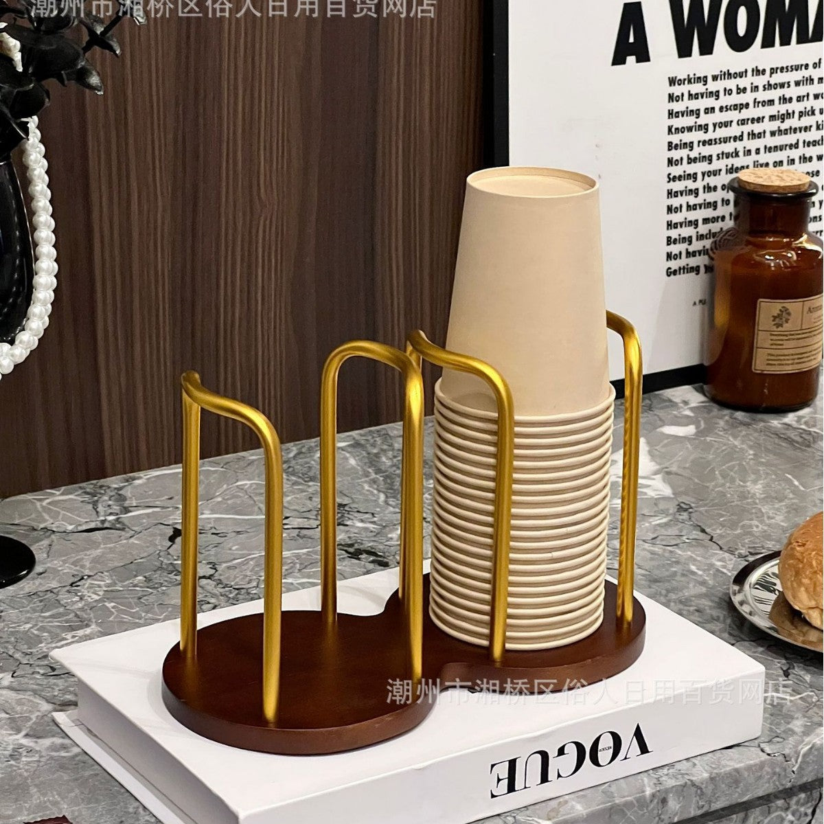 High-value Paper Cup Holder Disposable Cup Taker Desktop Coffee Table Storage Rack Tea Cup Coffee Cup Cup Holder