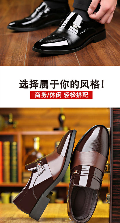 [100% cowhide] special clearance processing suit men's leather shoes thick bottom authentic cowhide shoes men's shoes dad shoes
