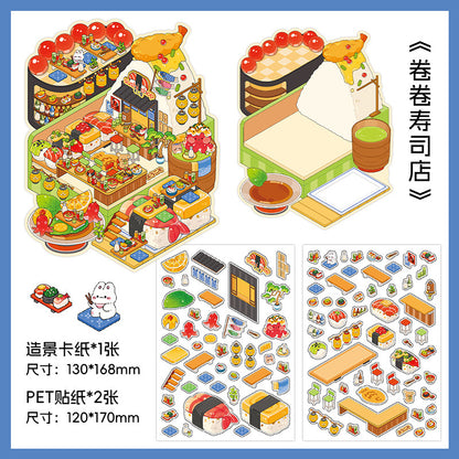 Infeel.Me Extra Large Scenery Stickers Today's Business Hours Open - Part Twelve DIY Journal Scene Stickers