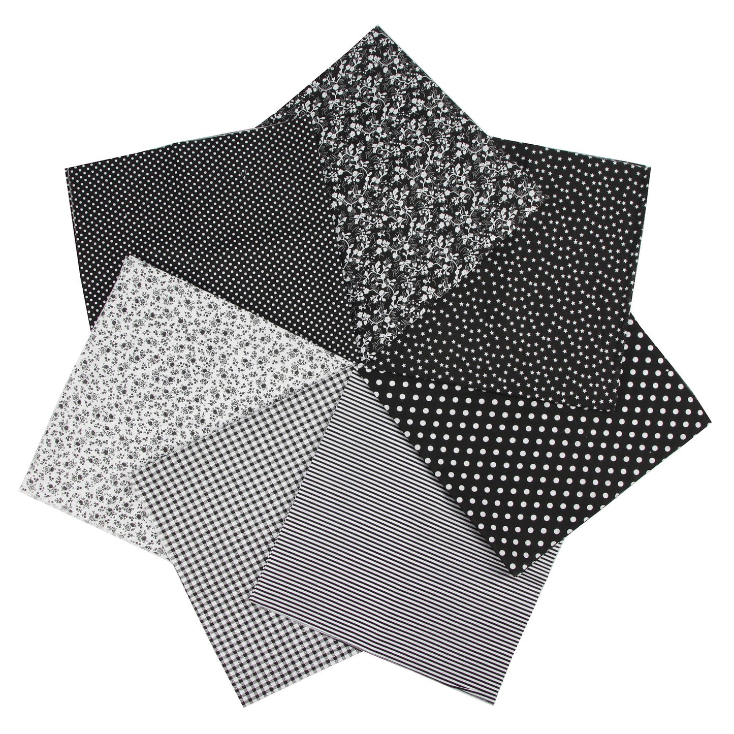 7 Color Patchwork Cloth Group Plain Flower Cloth Broken Plaid Dot DIY Cotton Small Fresh Plant Printing Cloth
