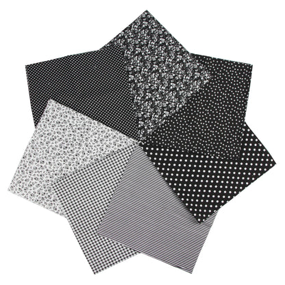 7 Color Patchwork Cloth Group Plain Flower Cloth Broken Plaid Dot DIY Cotton Small Fresh Plant Printing Cloth