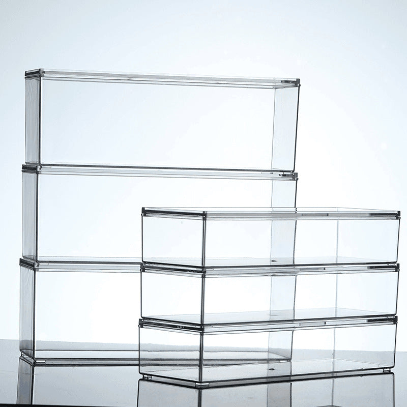 Storage box with lid storage box transparent acrylic kitchen cosmetics sundries station snacks toys clothes books