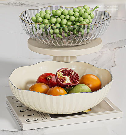 Transparent Fruit Plate, Household Plate, Living Room Display Plate, Transparent Fruit Plate, Ktv Candy and Snack Display Plate, Festive Plate