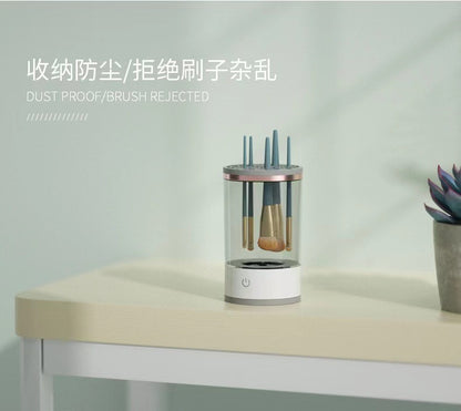 Makeup Brush Cleaning Tool, Fully Automatic Cleaning, Special for Lazy People to Clean Residual Powder Brushes, Integrated Electric Drying Beauty Tool