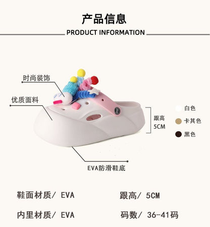 Shake Stick Clogs for Women 2026 Spring and Summer New Style Cute DIY Shoe Decorations Detachable Trendy Shoes