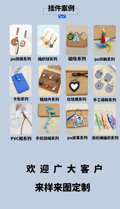 New Wooden Cactus Keychain Leopard Flower Rainbow Sunflower Striped Printed Bag Car Pendant