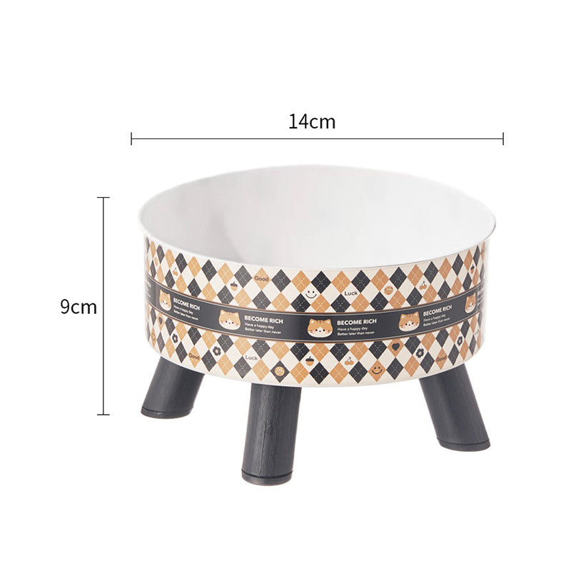 Pet Bowl Anti-overturning Cat Bowl Pet Stainless Steel Dog Bowl Cat Neck Protection High Foot Bowl Dog Food Utensils Cross-border New