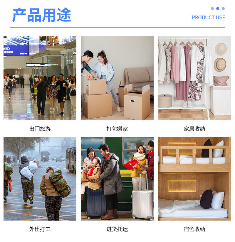 Moving Bag Pp Woven Thickened Moisture-Proof Portable Clothing Organizing Luggage Bag Quilt Storage Bag Multi-Purpose Storage