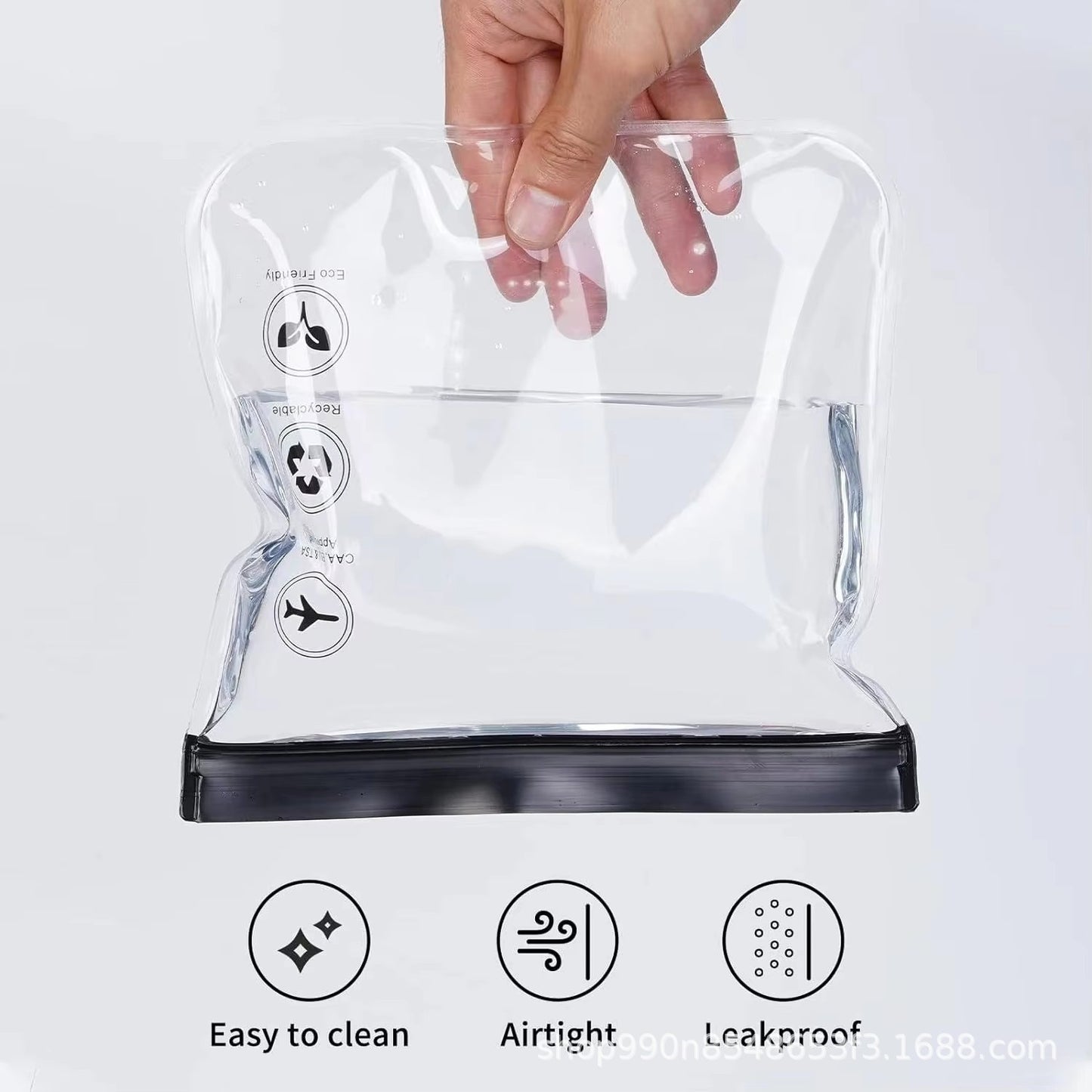 Transparent Eva Travel Use Waterproof Flight Makeup Waterproof Women's Reusable Airport Security Wash