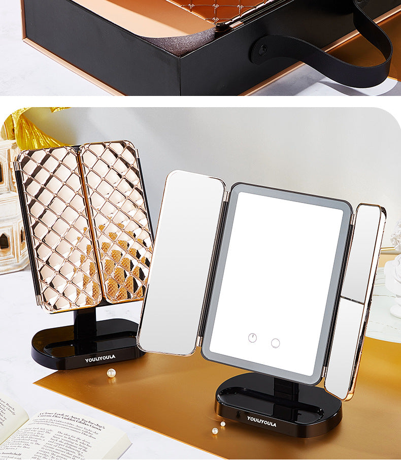 LED makeup mirror stepless dimming HD makeup makeup suit practical birthday gift cosmetics full gift box