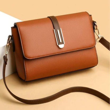Small Square Bag for Women 2026 New Fashion Soft Leather Women's Shoulder Crossbody Bag Pure Color High-Quality Texture Middle-Aged Mom Bag