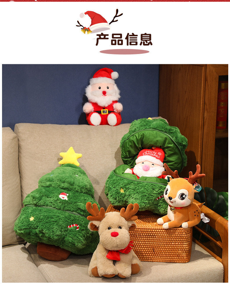 Cross-Border Merry Christmas Tree Doll Plush Toy Christmas Pillow Old Man Elk Doll Christmas Eve Children's Gift