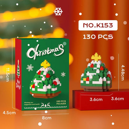 What is the cross-border Christmas building block ball micro-particle assembly puzzle snowman Christmas tree ornaments boys and girls gifts