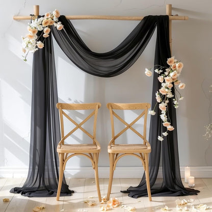 Wedding gauze curtain white gauze cross-border outdoor gauze curtain scene background decoration party wedding gauze wedding arch