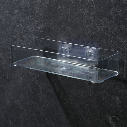 Desktop Wall Hanging Storage Box with Transparent Acrylic Cosmetics Bathroom Stationery Station Kitchen Storage Rack Bedside