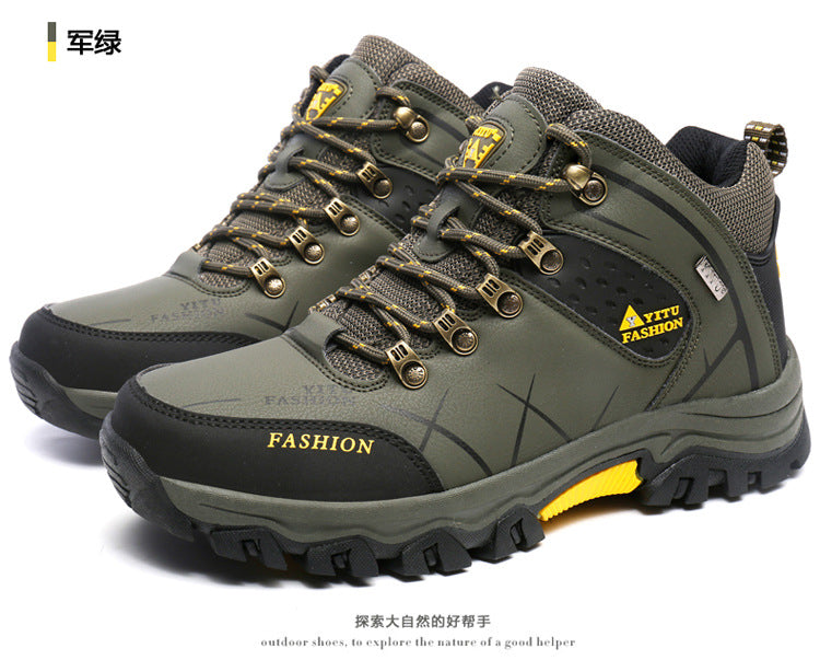 Cross-Border Recommendation for Autumn and Winter Men's Low-Top Outdoor Mountaineering and Hiking Sports Shoes, Men's Non-Slip and Wear-Resistant Work Boots