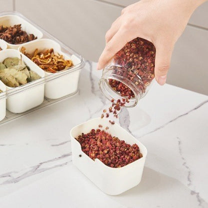 Seasoning Fresh-keeping Plastic Kitchen Sealed Box Spice Storage Box Food Grade Format Transparent Cereal Seasoning