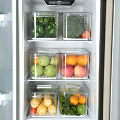 Transparent Storage Box Desktop Kitchen Cabinet Drawer Refrigerator Storage Box Acrylic Snacks Portable Storage Basket